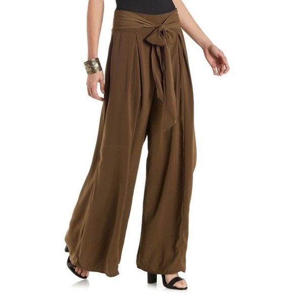 Double Zero Black Wide Leg Palazzo Pants Size M - Picture 6 of 6